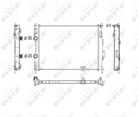 Фото 1/2 53755, Радиатор охлаждения NISSAN QASHQAI 07-,