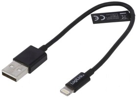 Фото 1/2 UA0240, Кабель USB 2.0 вилка USB A,вилка Apple Lightning 180мм