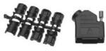 8655PHRA0901LF, D-Sub Accessories, Input Output Connectors, Angle Exit Plastic Hood for 9 position connector