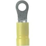 PV10-38R-L, Ring Tongue Terminal 10-12AWG Copper Yellow 33.3mm Tin Bottle