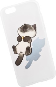Фото 1/3 Силиконовый чехол "LP" для iPhone 6/6s "Котик Сиамский спит" (европакет)