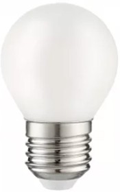 Фото 1/10 Лампа Filament Шар 9W 610lm 4100К Е27 milky диммируемая LED 1/10/50 105202209-D
