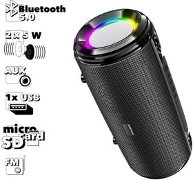 Bluetooth колонка BOROFONE BR13 Young Sports BT 5.0, 5Wx2, AUX, microSD, USB, FM (черная)