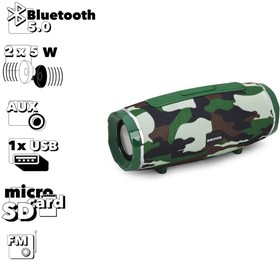 Фото 1/3 Bluetooth колонка BOROFONE BR3 BT 5.0, 5Wx2, AUX, microSD, USB, FM (камуфляж)