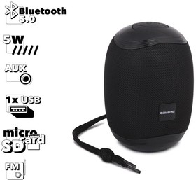 Фото 1/4 Bluetooth колонка BOROFONE BR6 Miraculous Sports BT 5.0, 5W, AUX, microSD, USB, FM (черная)