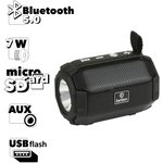 Bluetooth колонка Earldom ET-A16 BT 5.0, 7W, AUX, MicroSD, USB, фонарь (черная)