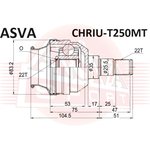 CHRIU-T250MT, ШРУС внутренний левый 22x35x22