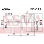 FD-CA2, ШРУС наружный 24x57.5x40