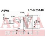 ШРУС наружный HYUNDAI IX 35 4WD AT/MT 2,0 ASVA HY-IX35A48