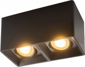 Фото 1/5 Denkirs Светильник накладной IP 20, 10 Вт, GU5.3, LED, черный, пластик