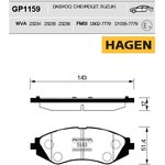 GP1159, Колодки тормозные дисковые