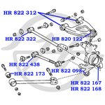 HR822173, Сайлентблок рычага подвески