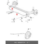 6R0609721H, Трос стояночного тормоза SKODA: RAPID