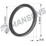 100.035, 100.035MNS_сальник ступицы! d158xd188x16mm\ Scania