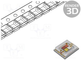 PBED-15F4E-A, LED; RAGB; quadcolour,EMITER; 120°; 700mA; 15W; 4.68x5.75x1.2mm