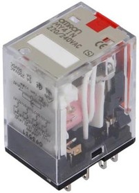 MY4IN AC220/240 (S), Реле: электромагнитное, 4PDT, Uобмотки: 230ВAC, 5A/220ВAC, 1,2ВА, Omron | купить в розницу и оптом