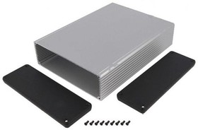 Фото 1/3 1455T2202, extruded aluminum enclosure with plastic end panels