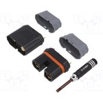 QS12F+M, Plug/socket; DC supply; QS; male + female; PIN: 6(4+2); for cable