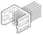 70232-111LF, Metral® Board Connectors, Backplane Connectors, 4 Row Signal Header, 24 Position, Straight, Press-Fit, Wide body