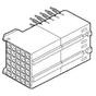 89093-102LF, Metral® Board Connectors, Backplane Connectors, 5 Row Signal Receptacle, Right Angle, Press-Fit