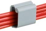 LC10-A-L8, Cable Management, Latching Clip Polyvinyl Chloride Light Gray Adhesive 23.6mm