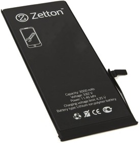 Фото 1/2 Аккумуляторная батарея (аккумулятор) для iPhone 6 Plus 3000mAh (Zetton)