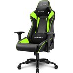 Sharkoon Elbrus 3 Игровое кресло чёрно-зелёное (синтетическая кожа ...