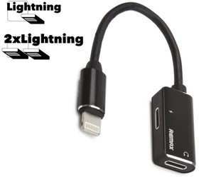 Аудио адаптер REMAX RL-LA02i Enjoy Lightning 8-pin - 2xLightning 8-pin (черный)