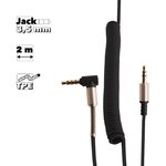 Аудиокабель HOCO UPA02 Spring 3.5мм 2м TPE (черный)