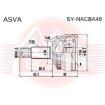 SY-NACBA48, ШРУС НАРУЖНЫЙ 34X58X28 (СТОПОР ВНУТРИ)