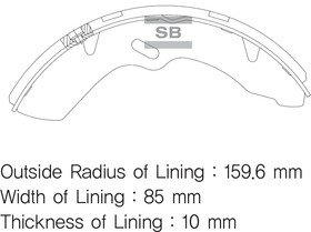 Фото 1/2 SA014, Колодки тормозные Hyundai HD72 3.5т /Hyundai MIGHTY 3.5TON ~04 (85мм),пер/зад SANGSIN BRAKE