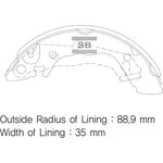 SA046, SA046SNS_[5830523A00] !колодки барабанные з.\ Hyundai Accent (LC) ...