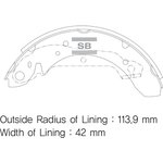 sa048, Колодки торм.бараб. комплект 4 шт. шт. Hi-Q HYUNDAI SONATA MARTIA