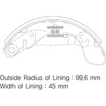 Колодки тормозные барабанные SANGSIN BRAKE SA055