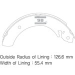 SA072-GR, SA072-GRSNS_[5831544020S] !колодки бараб. з.\ Hyundai H100,Ssangyong ...