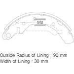 SA086, SA086SNS_=4086 00 !колодки торм.зад.бараб.\ Daewoo Matiz 98