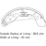 sa152, Колодки торм.бараб. комплект 4 шт. шт. Hi-Q GM-KOREA LACETTI