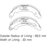 SA157, SA157_колодки барабанные!\ Peugeot 206 1.1i-1.9D 98