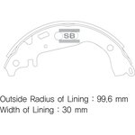 SA169, SA169SNS_колодки барабанные!\ Toyota Corolla/Prius 1.3/1.5 04-08