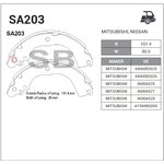 SA203, SA203_колодки барабанные!\ Nissan Tiida All 07