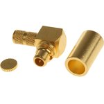 16_MMCX-50-2-4/111_OE, RF Connector, MMCX, Brass, Plug, Right Angle, 50Ohm ...