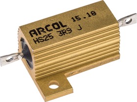 Фото 1/3 3.9Ω 25W Wire Wound Chassis Mount Resistor HS25 3R9 J ±5%