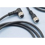 Sensor actuator cable, M12-cable socket, angled to open end, 4 pole, 2 m, PUR ...
