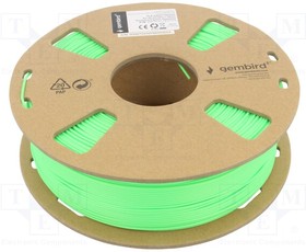 3DP-PLA1.75-01-FG, Филамент: PLA; 1,75мм; зеленый флуоресцентный; 190?220°C; 1кг