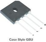 Фото 1/3 GBU4B-E3/51, Diode Rectifier Bridge Single 100V 4A 4-Pin Case GBU Bulk