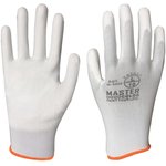 Водоотталкивающие перчатки с обливкой из полиуретана, белые 30-4020