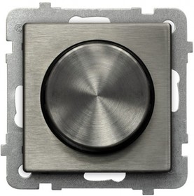 Ospel Sonata Сталь Светорегулятор поворотно-нажимной для нагрузки лампами накаливания и галогенными