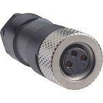 XZCC8FDM30S, Circular Connector, 3 Contacts, Cable Mount, M8 Connector, Socket ...