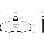 SP1028, SP1028_колодки дисковые передние!\ Skoda Favorit 1.1/1.3 89  ...