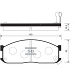 SP1044, SP1044_колодки дисковые передние!\ Mazda E2000/2200 &4WD 2.0-2.2D 84-97